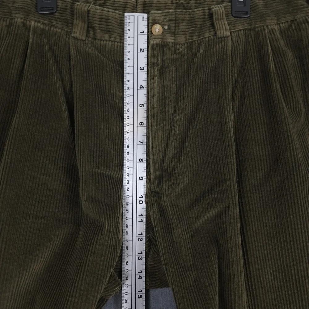 Bills Khakis Corduroy Pants Mens 40 (Fits 37x33) Brown Pleated Wide Wale M2P USA